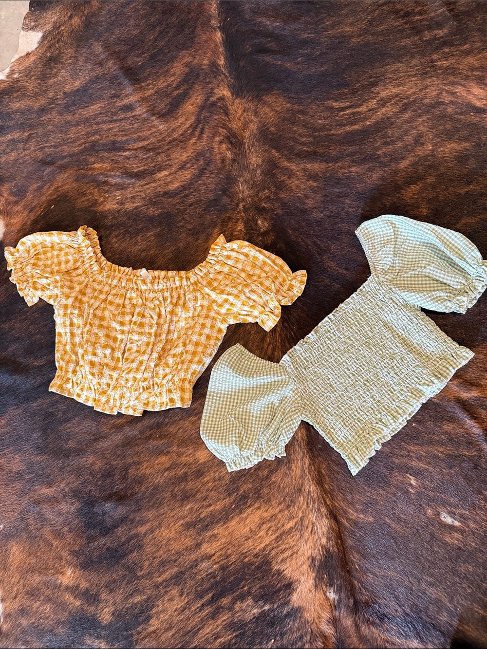 Newbury Kustom Mustard & SHEIN Gingham Top